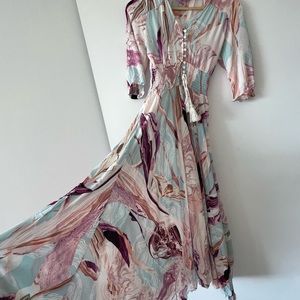 Marbled maxi dress